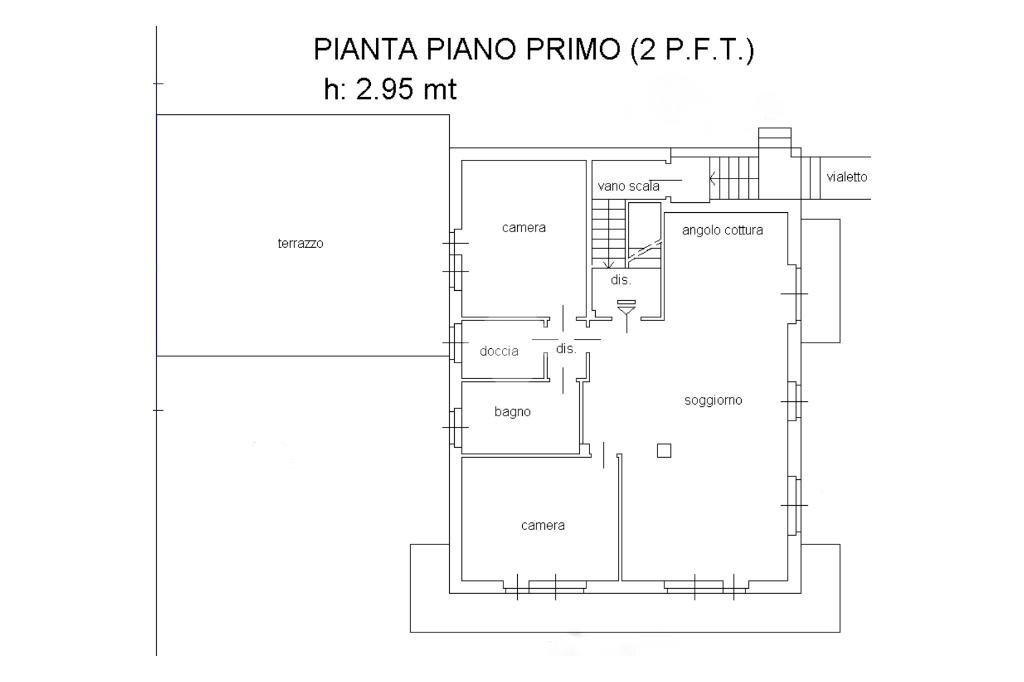 Porzione di casa Via del Genio, San Francesco al Campo - planimetria 1