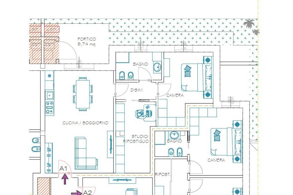 Trilocale Via Fabio Filzi, Castelfranco Emilia - planimetria 1