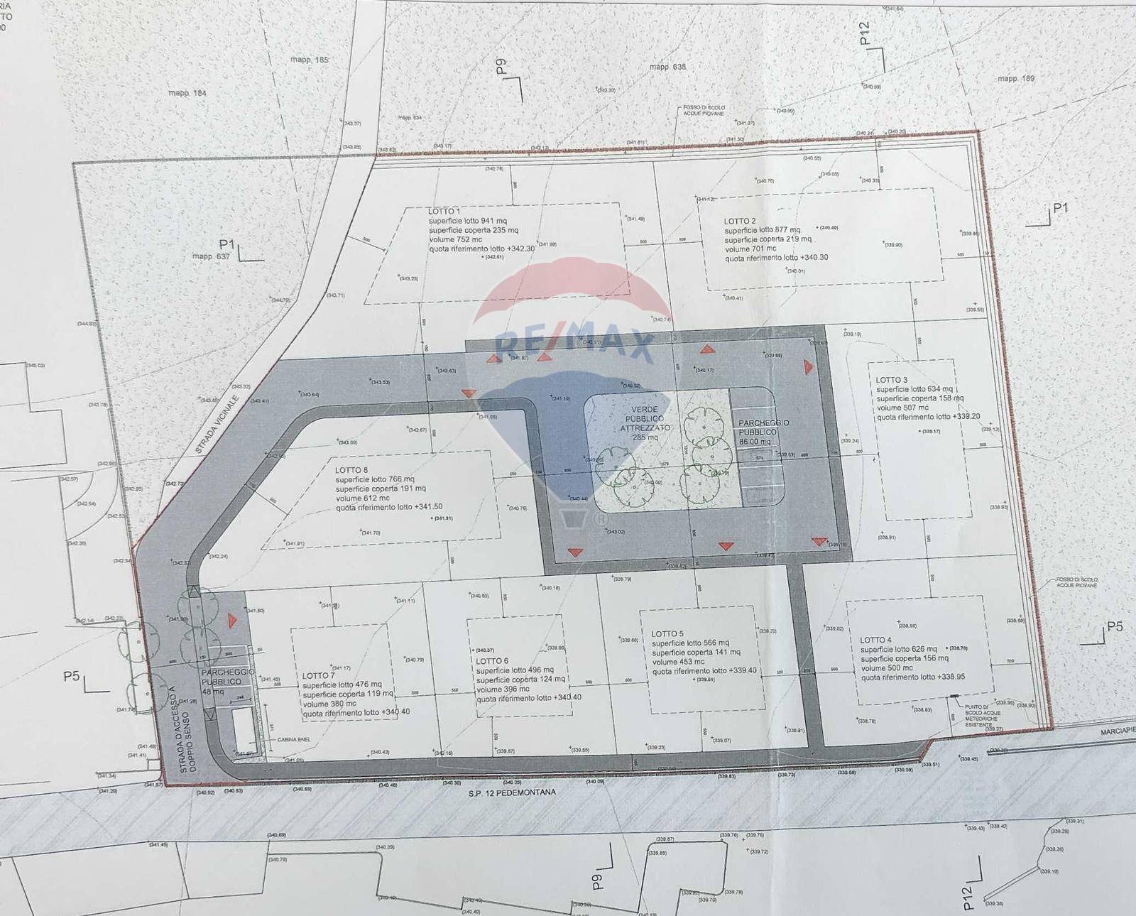 Pianta 2D - Building land Loc. Gron
 
snc, Sospirolo - floor plans 1
