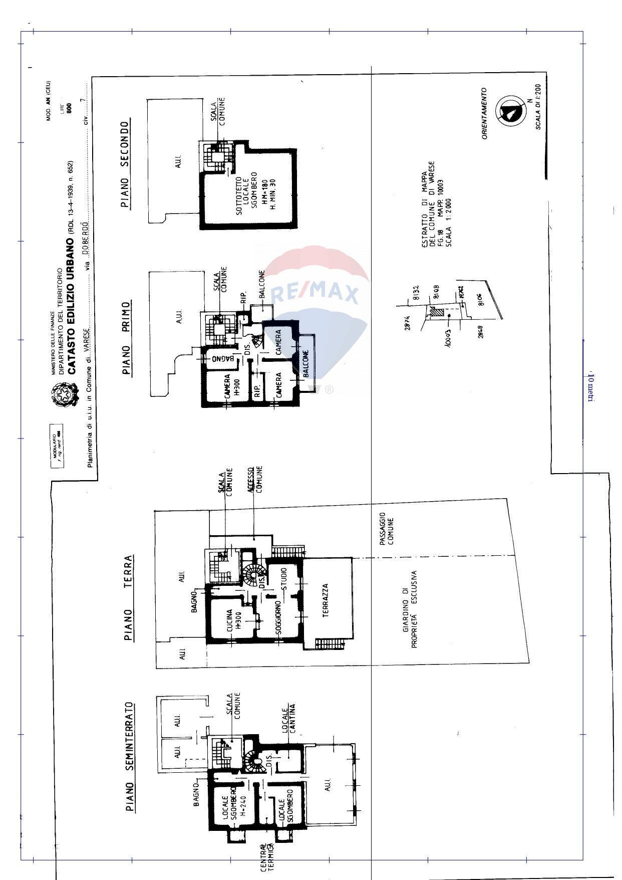 Pianta 2D - Casa semi indipendente via Doberdò
 
7, Varese - planimetria 1