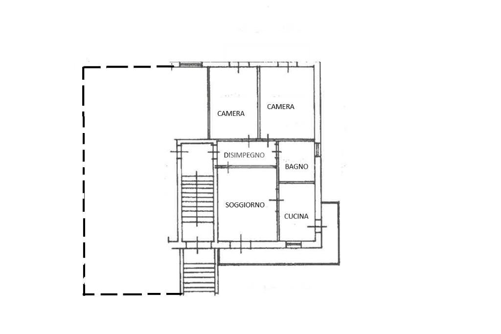 Trilocale Via Bagnolo, Barge - planimetria 1