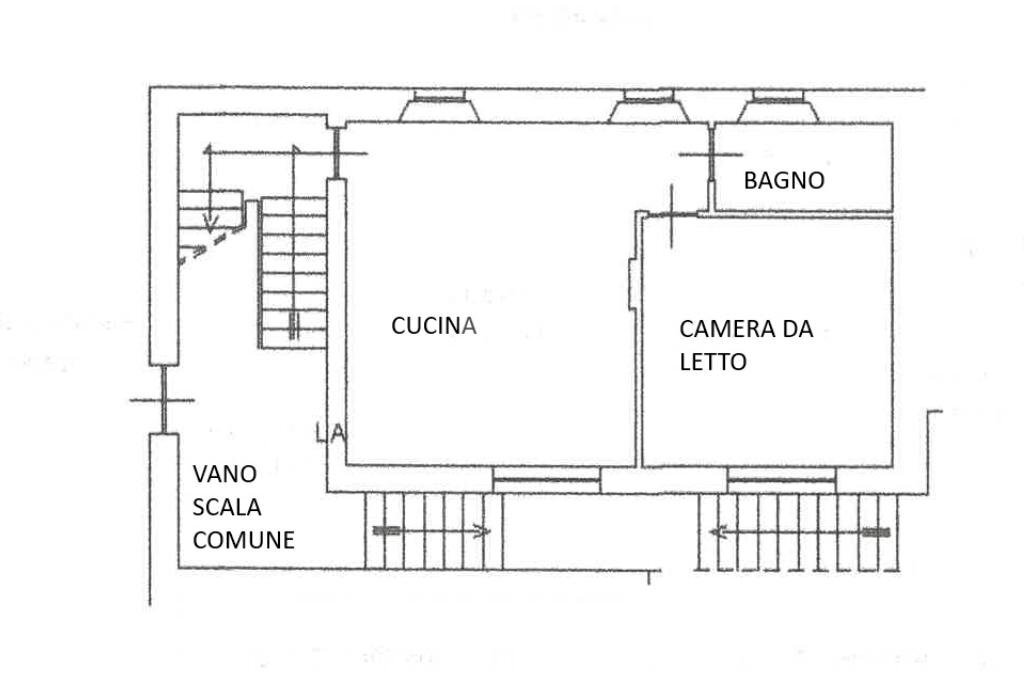 Two-room apartment Via Carle Costanzo, Barge - floor plans 1