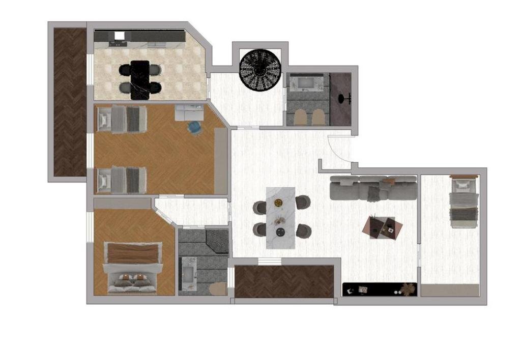 Four-room apartment Via Trento, Sedriano - floor plans 1