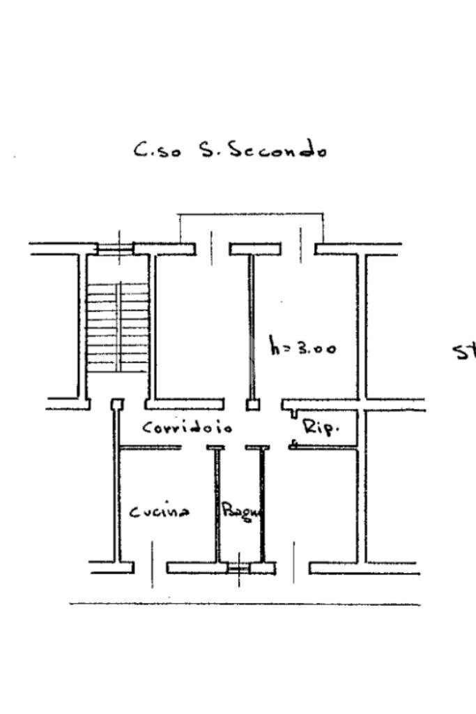 Four-room apartment Corso S. Secondo, Bra - floor plans 1