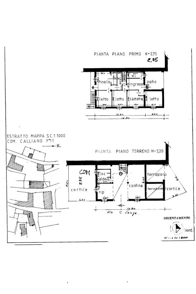 Casa semi indipendente Via Lanza, Calliano - planimetria 1