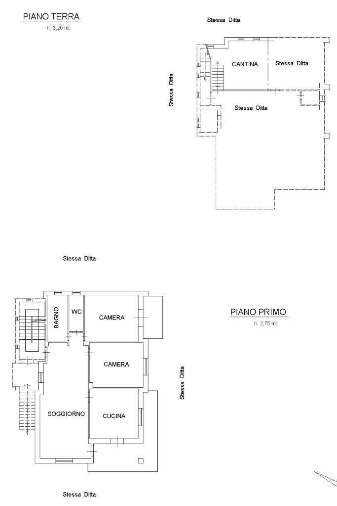 Independent house Via torino, Pinasca - floor plans 1