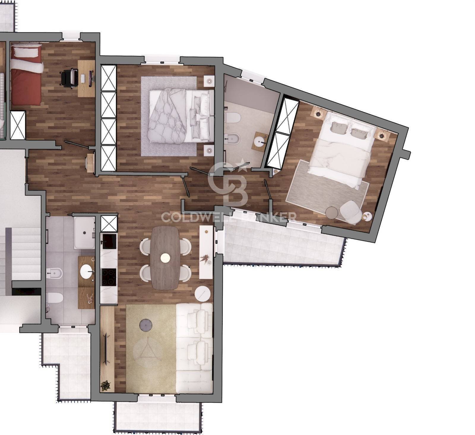 Foto 3 - Four-room apartment Viale Tripoli
 
1, Riccione - floor plans 1