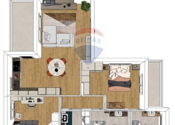 Pianta 3D - Three-room apartment VIA ROMA
29, Grumello del Monte - photo 1