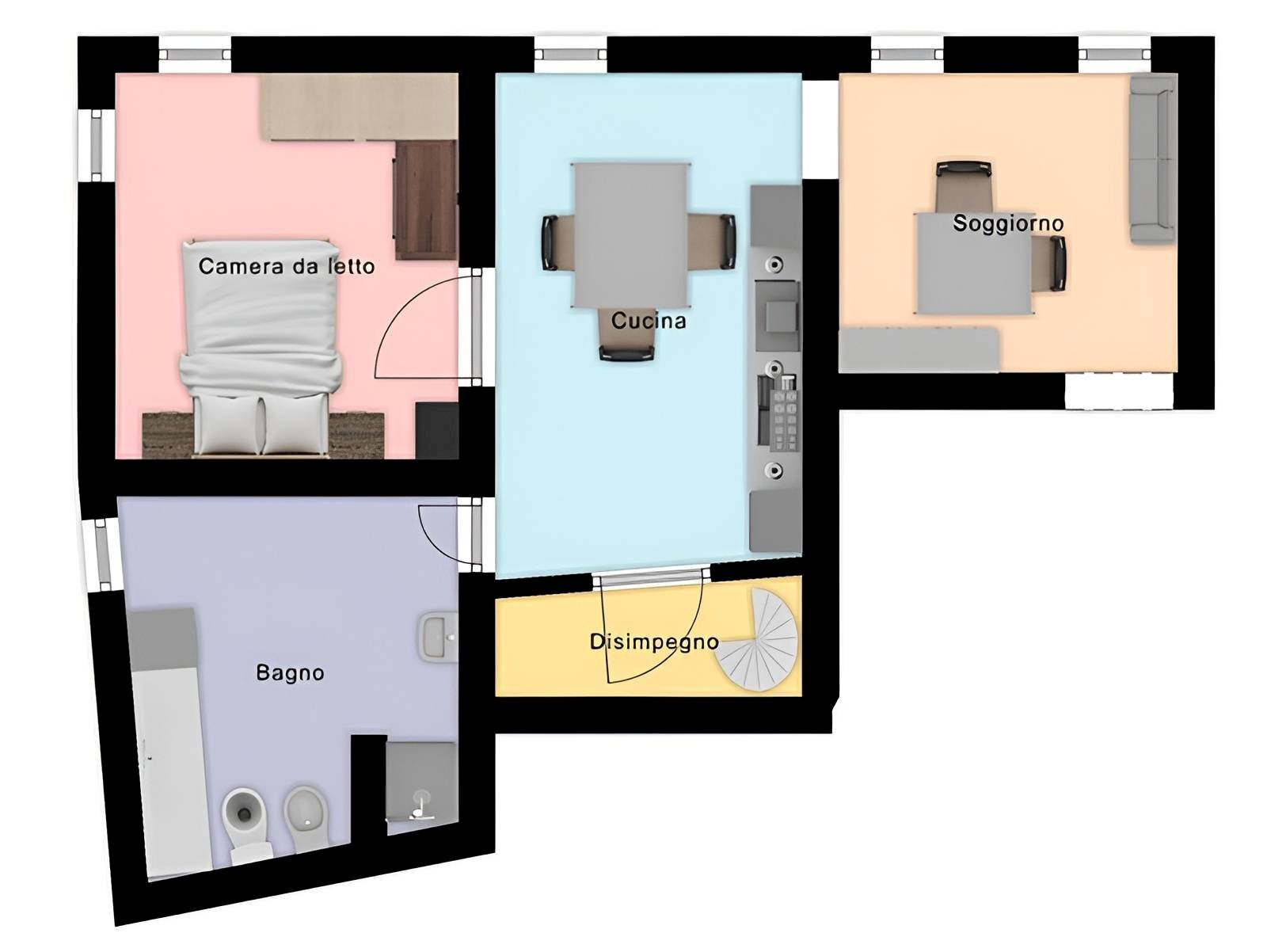 Foto 9 - Trilocale Frazione Villarelli, Stellanello - planimetria 1