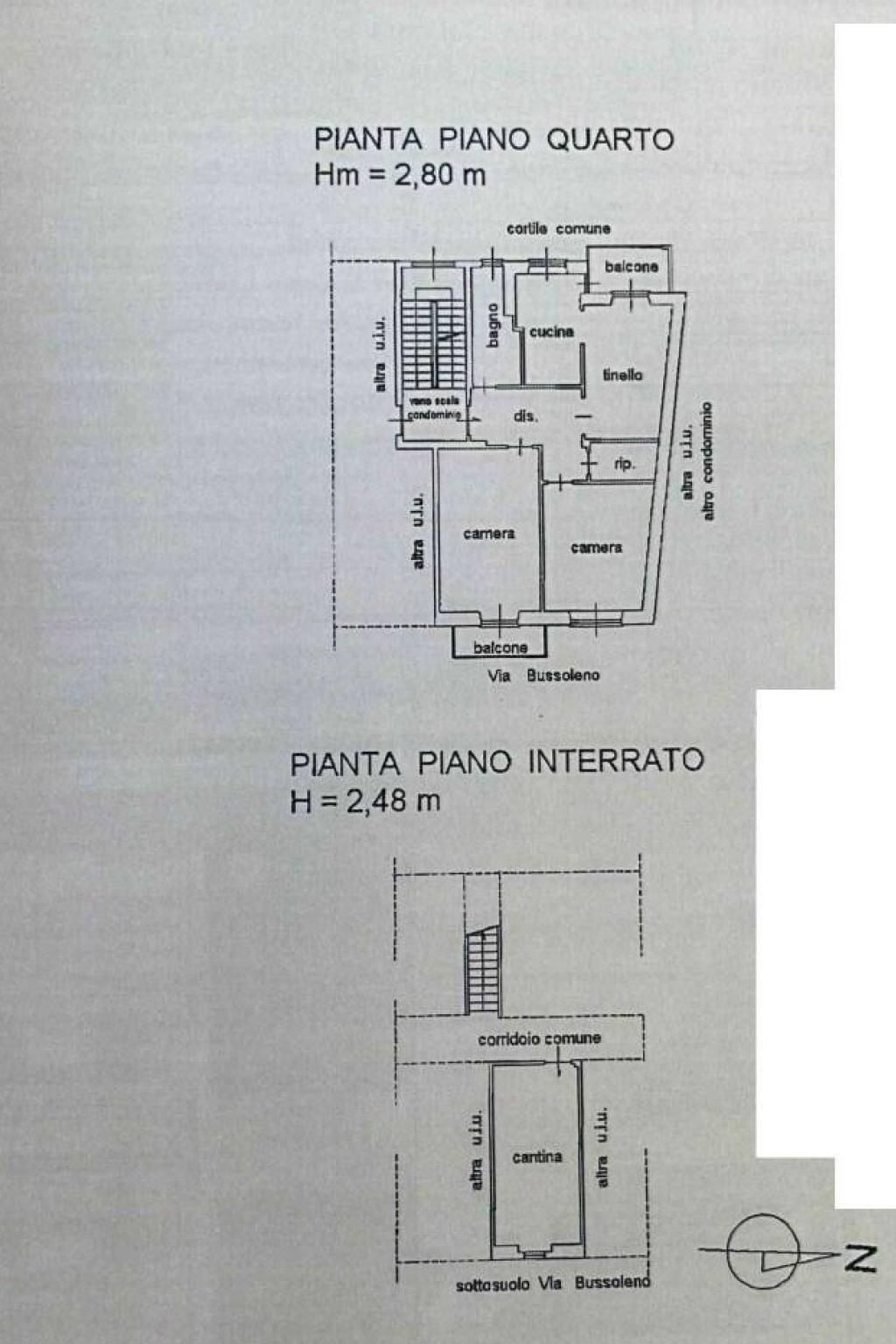 Trilocale via Bussoleno, 21, Torino - planimetria 1