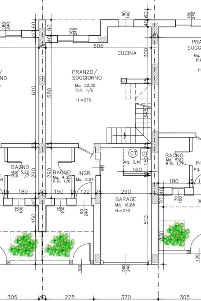 Villa a Schiera Via Canale, Casalgrande - planimetria 1