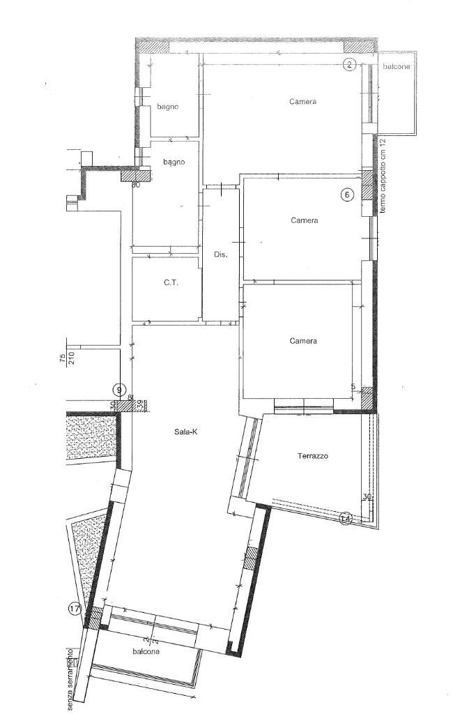 Quadrilocale Piazza Dossi, Rimini - planimetria 1