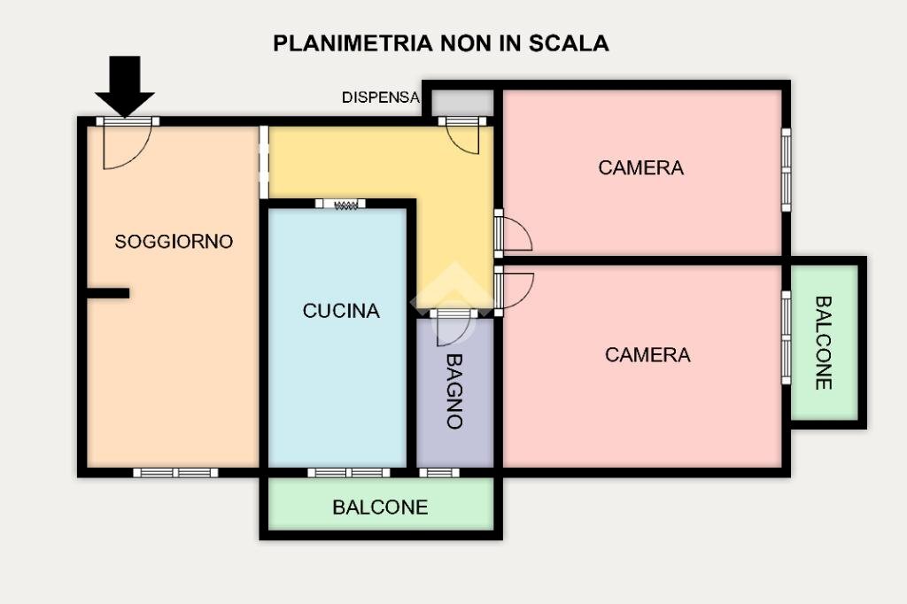 Apartment Via Alberto e Jessie Mario, Genova (neighborhood San Fruttuoso) - floor plans 1
