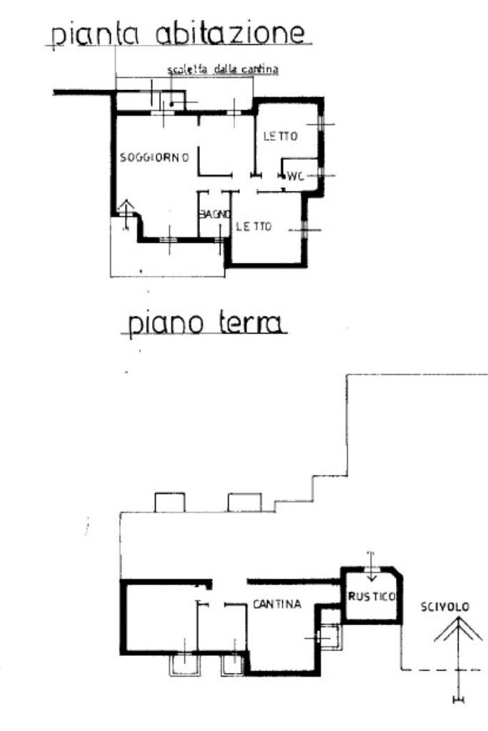 Portion of a house Via F. Cervi, Pozzo d'Adda - floor plans 1