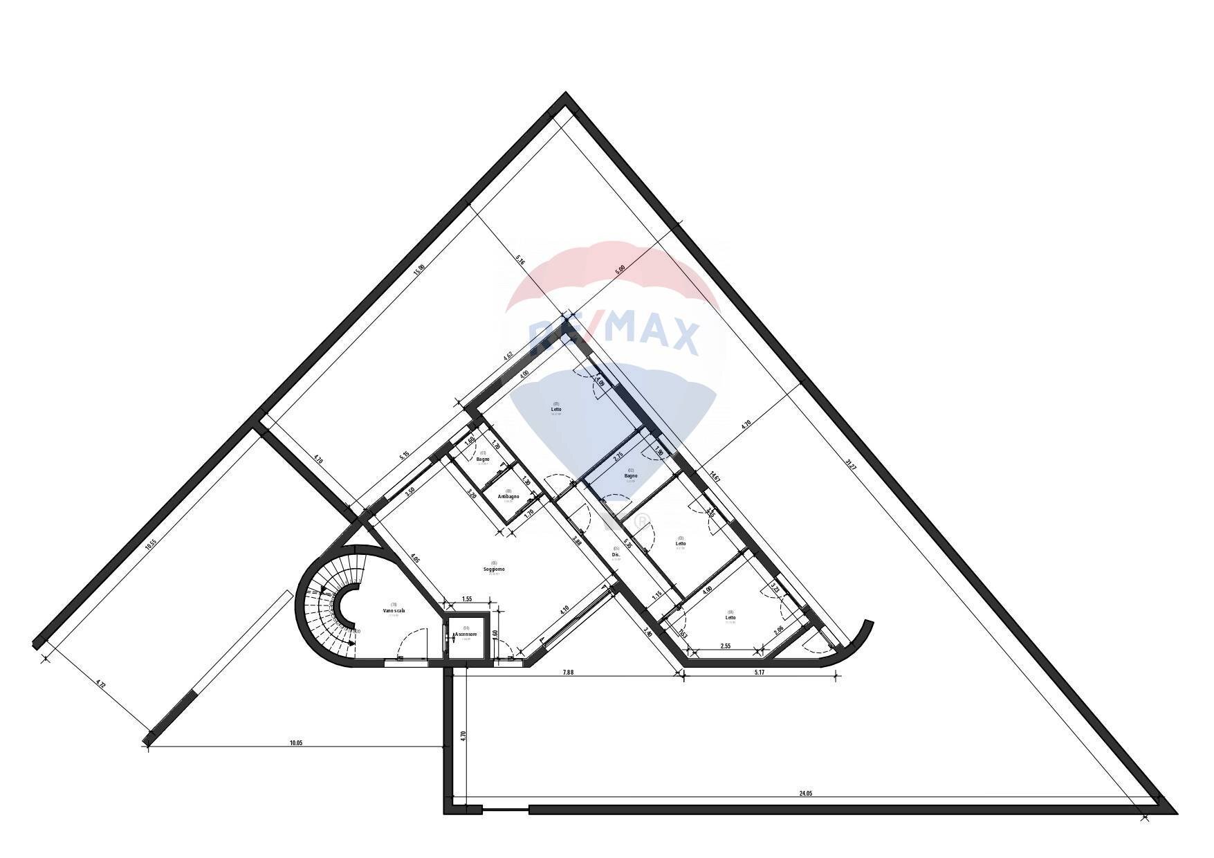 Pianta 2D - Quadrilocale Via Lazio
 
12a, Lecce - planimetria 1