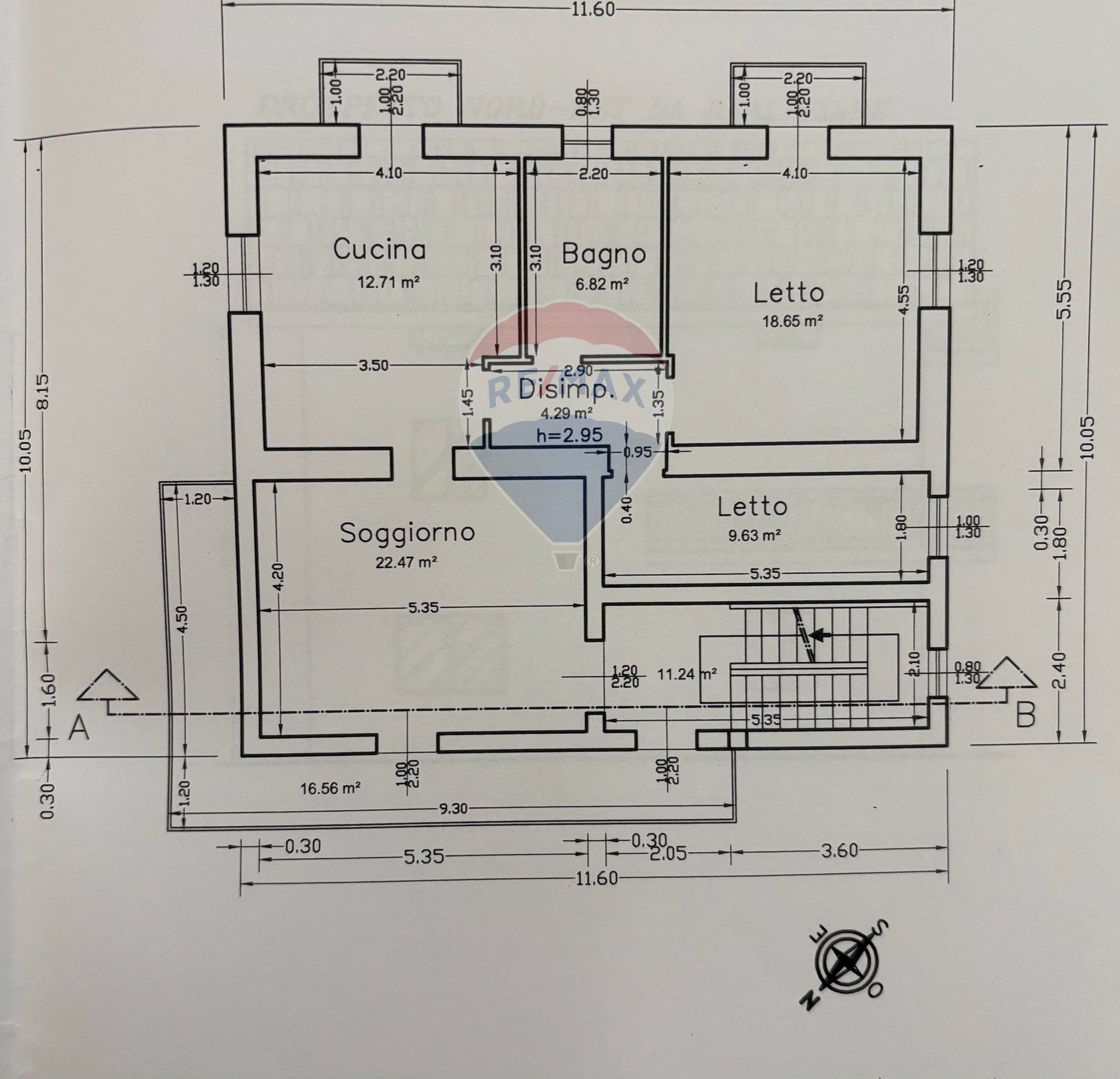 Pianta 2D - Trilocale Via Principale
 
189, Mozzagrogna - planimetria 1