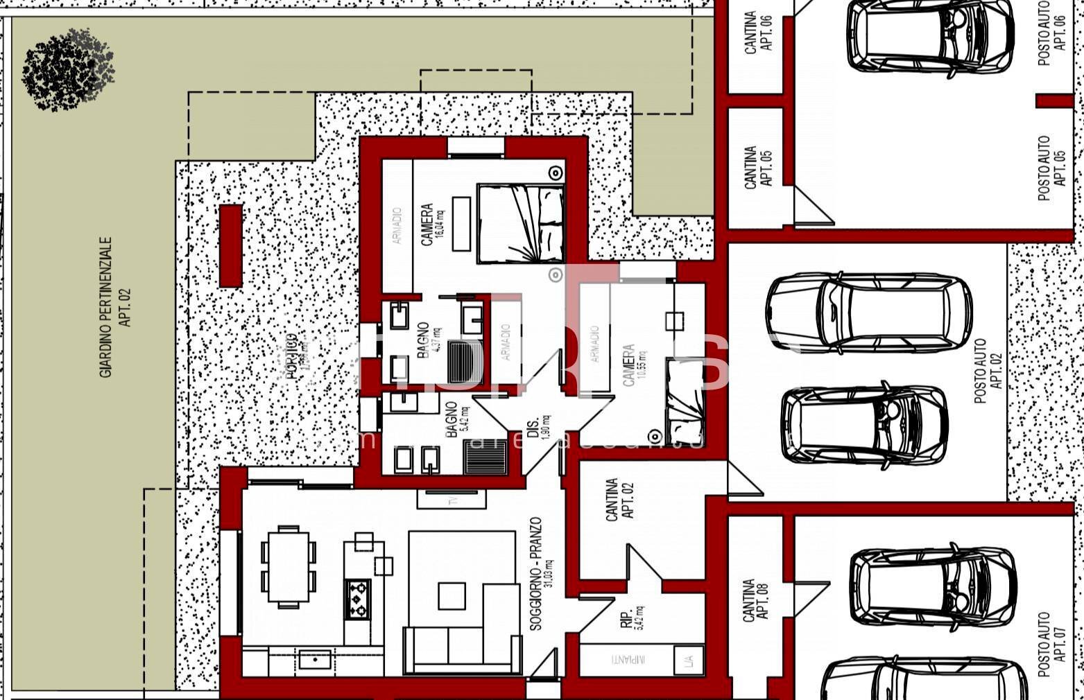 Foto 15 - Trilocale Prata di Pordenone, Prata di Pordenone - planimetria 1