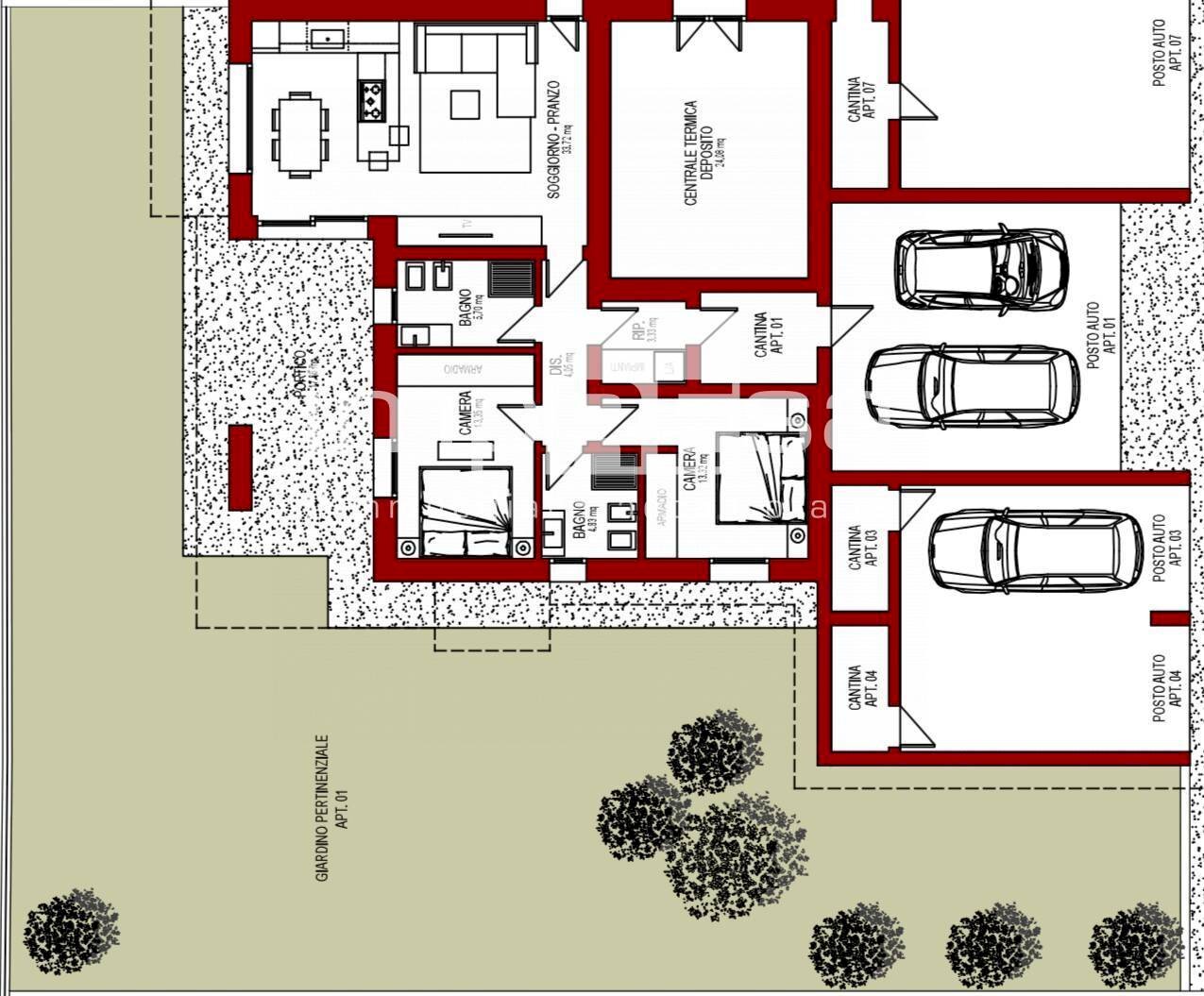 Foto 15 - Trilocale Prata di Pordenone, Prata di Pordenone - planimetria 1