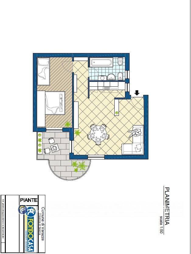 Foto 20 - Bilocale Via degli oleandri
 
20, Varazze - planimetria 1