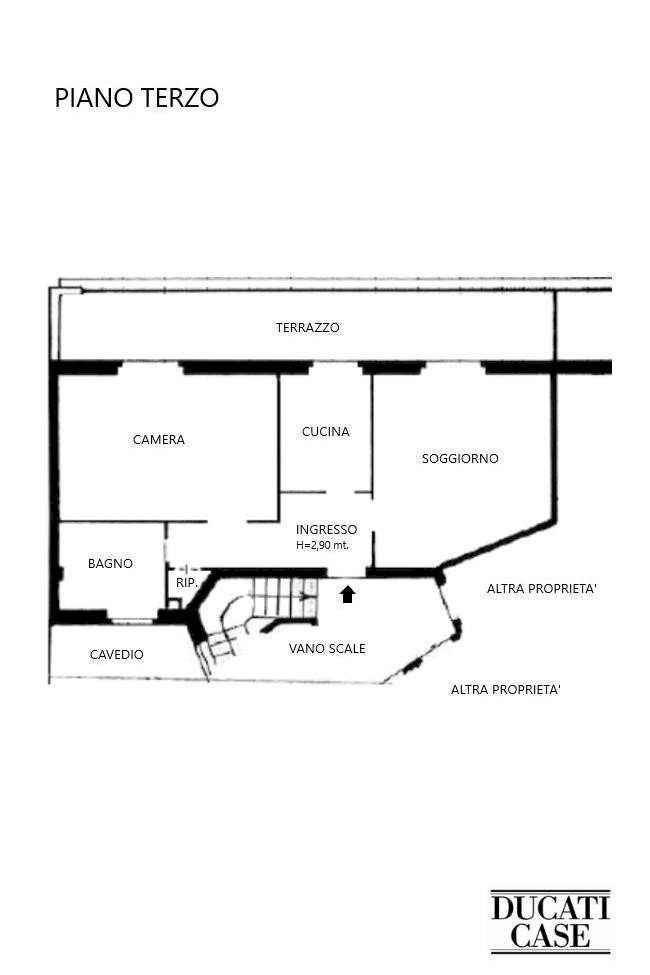 Bilocale via Alfredo Albertini, Milano - planimetria 1