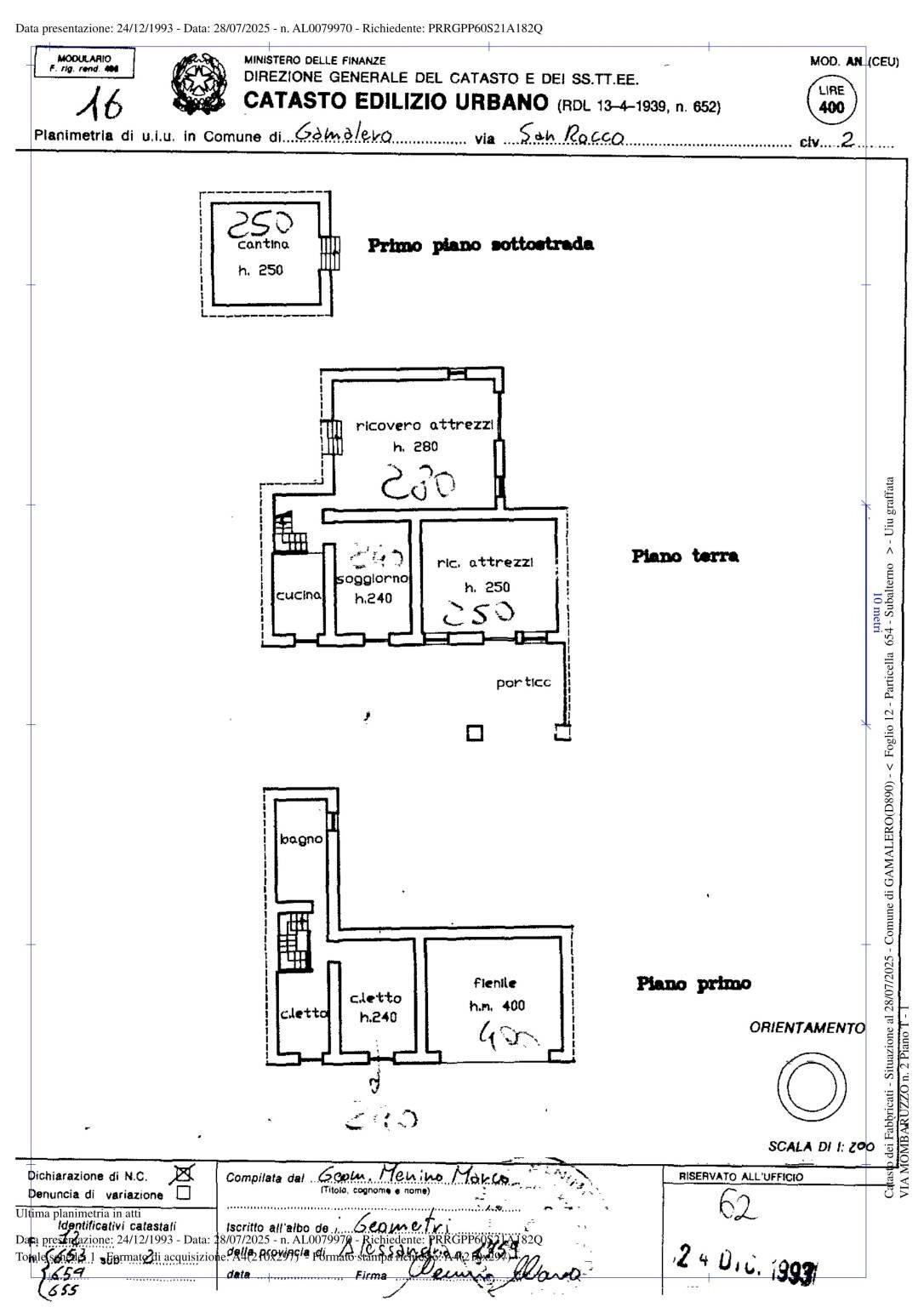 Rustico Gamalero - planimetria 1