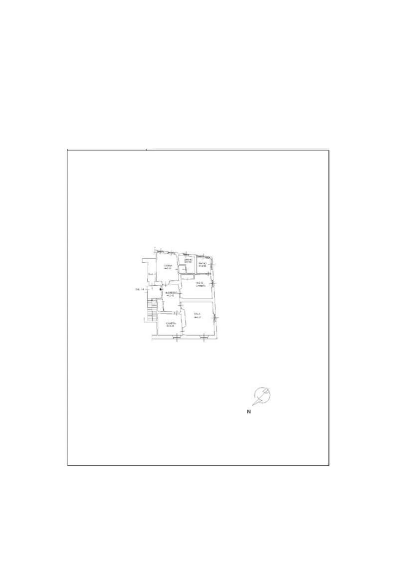 Planimetria - Trilocale via Moggia, Lavagna - planimetria 1