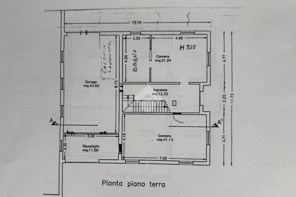 Independent house Via Destra Senio, Alfonsine - floor plans 1
