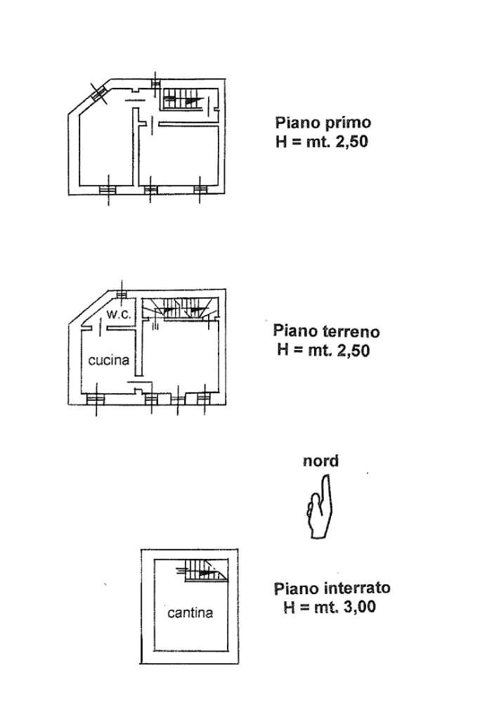 Semi-detached house Casa semindipendente Via Cesare Battisti, Penango - floor plans 1