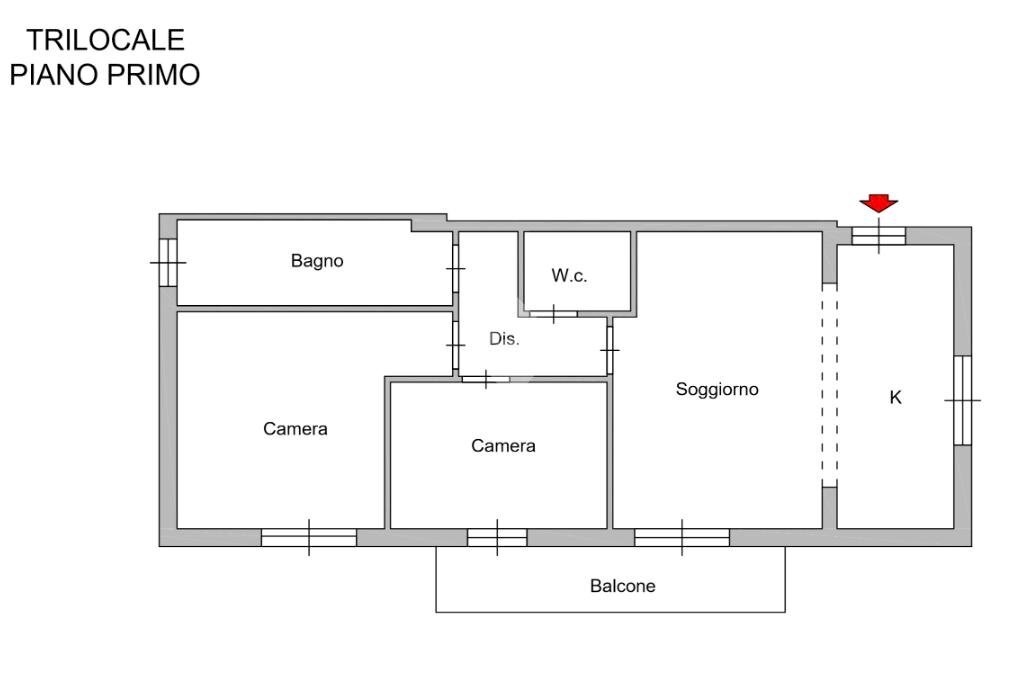 Three-room apartment Via Monfalcone, Rho - floor plans 1