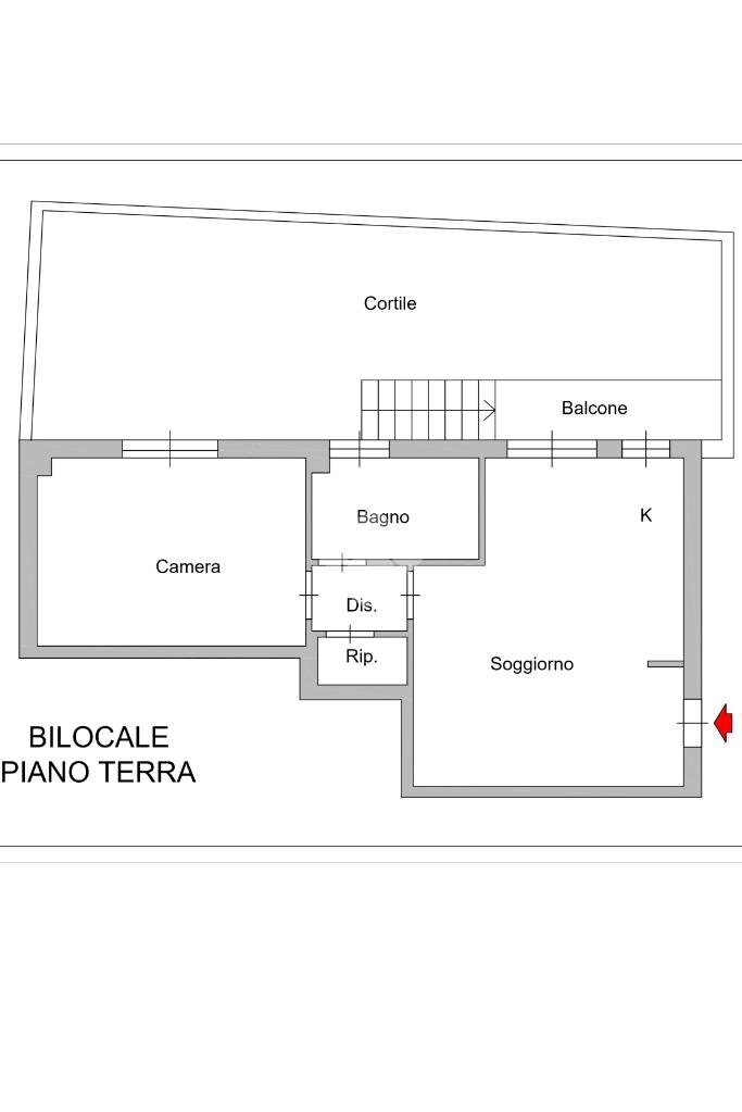 Bilocale Via Monfalcone, Rho - planimetria 1