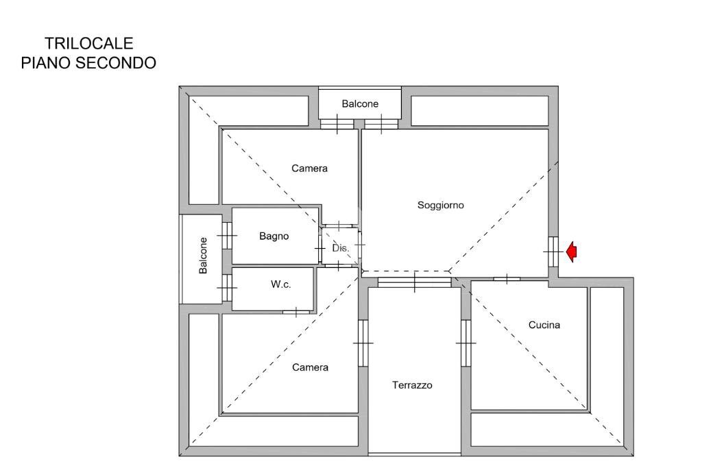 Three-room apartment Via Monfalcone, Rho - floor plans 1