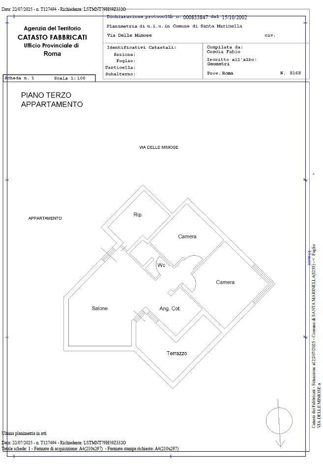 Foto 21 - Three-room apartment via delle mimose, Santa Marinella - floor plans 1