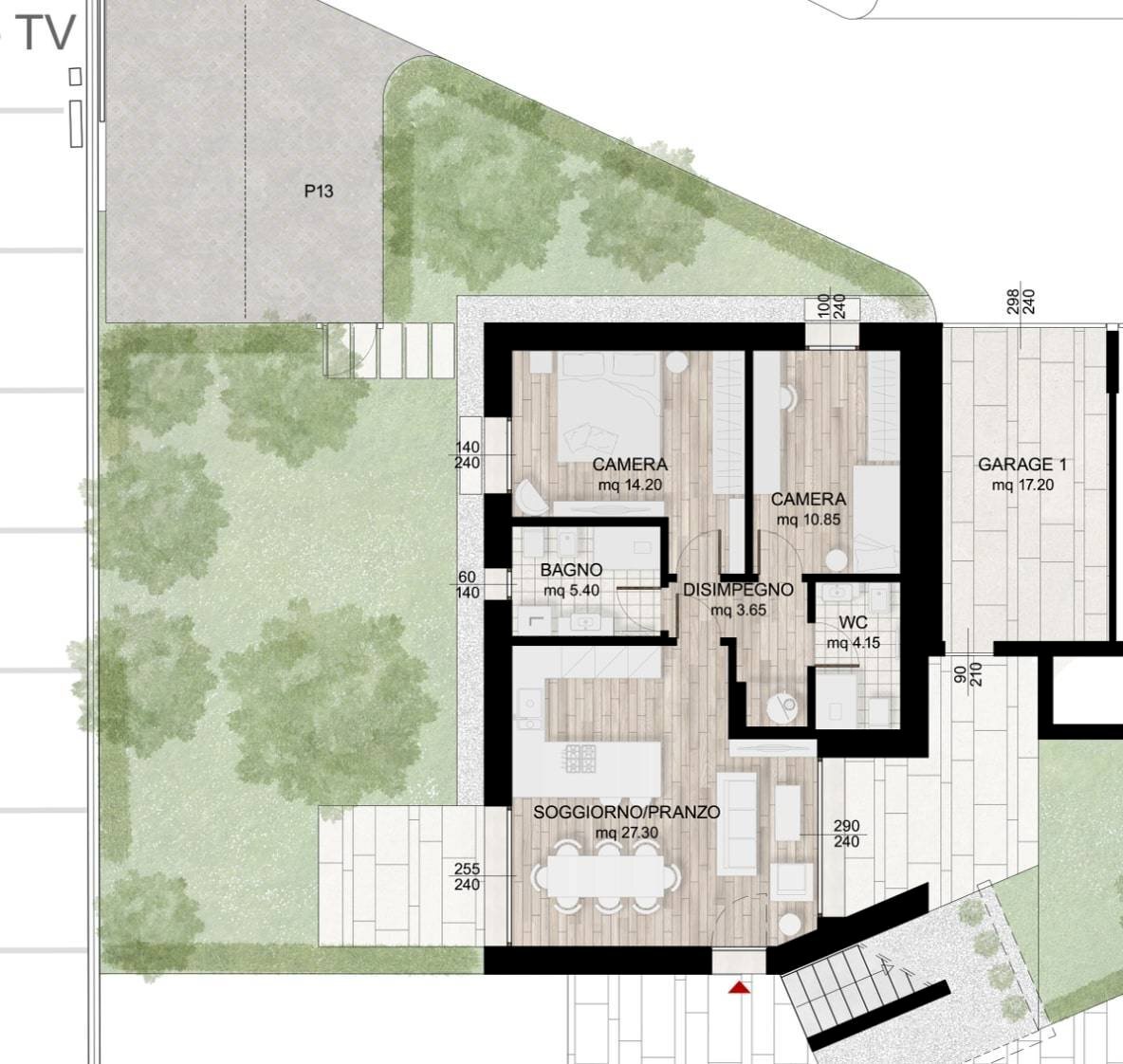 Foto 11 - Four-room apartment Via Luigi einaudi, Monastier di Treviso - floor plans 1