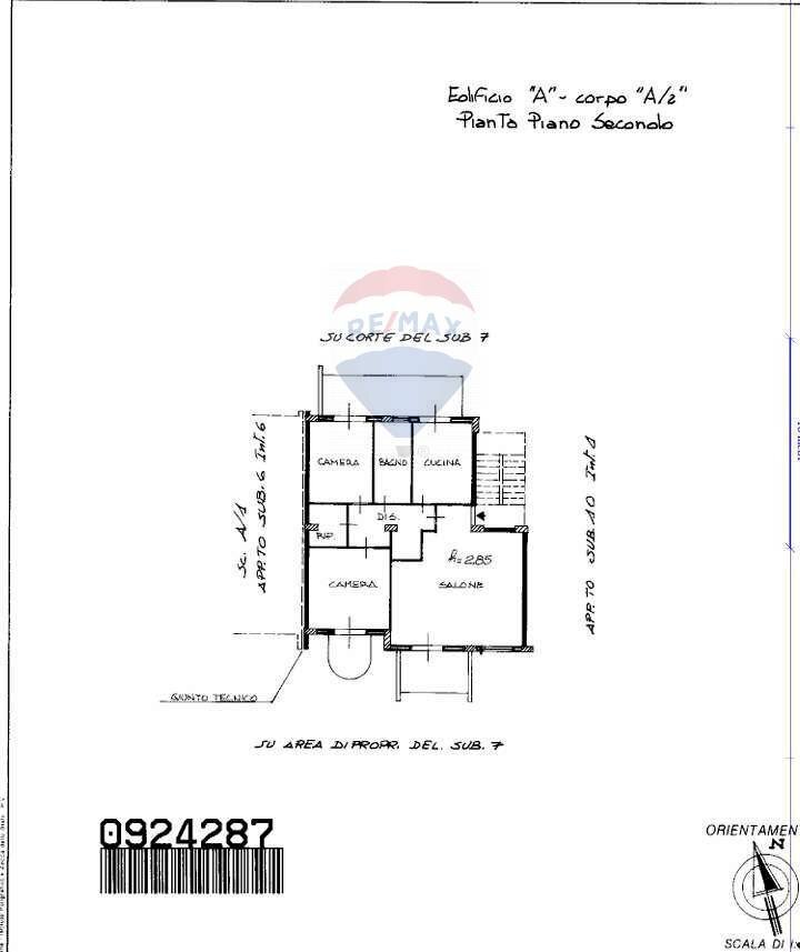 PLANIMETRIA APPARTAMENTO - Appartamento Via Acicastello
 
85, Aci Castello - planimetria 1