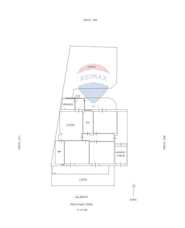 Pianta 2D - Appartamento Via Libertà
 
1, Riposto - planimetria 1