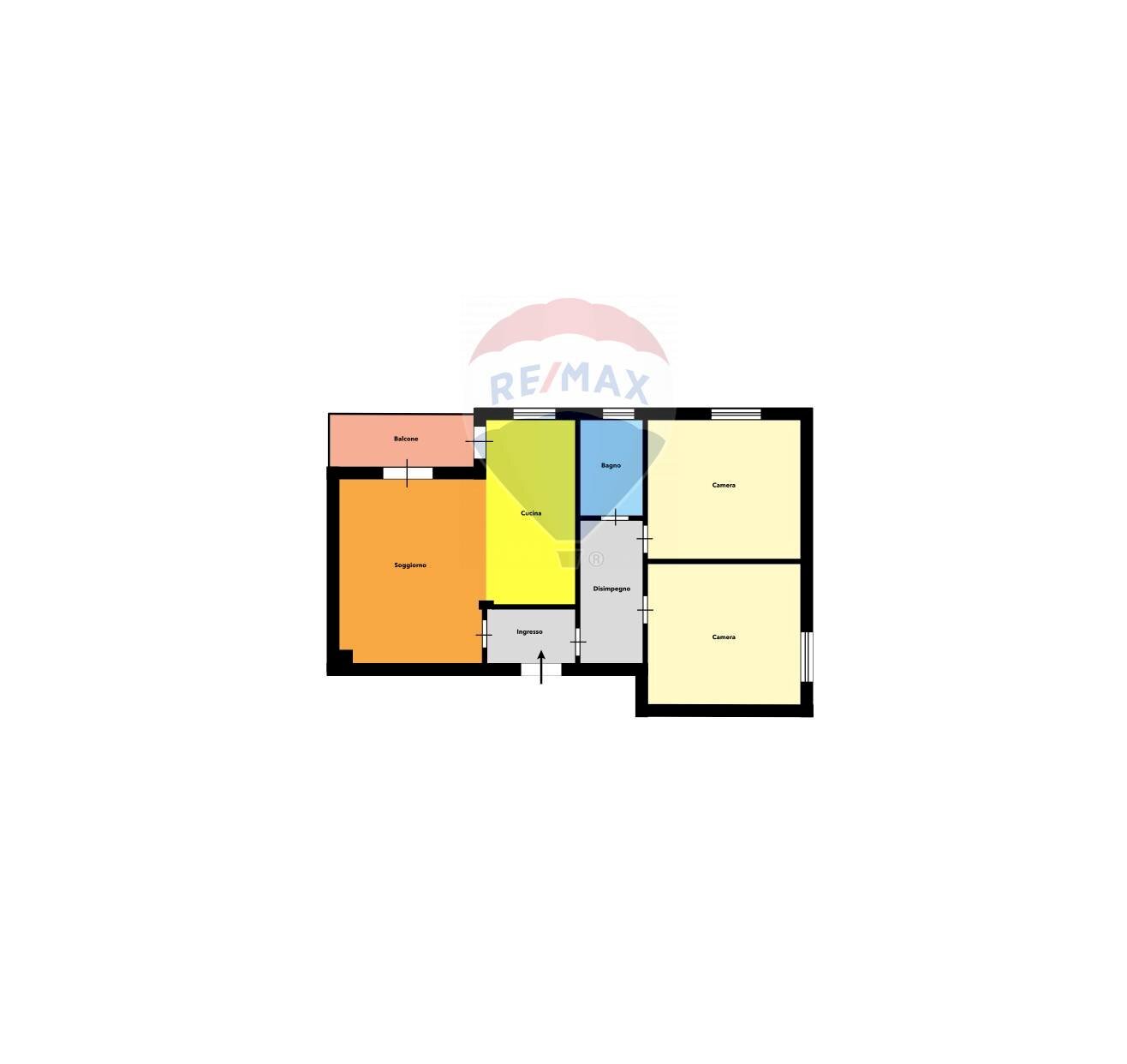 Pianta 2D - Trilocale VIALE EUROPA
 
9, Calvizzano - planimetria 1