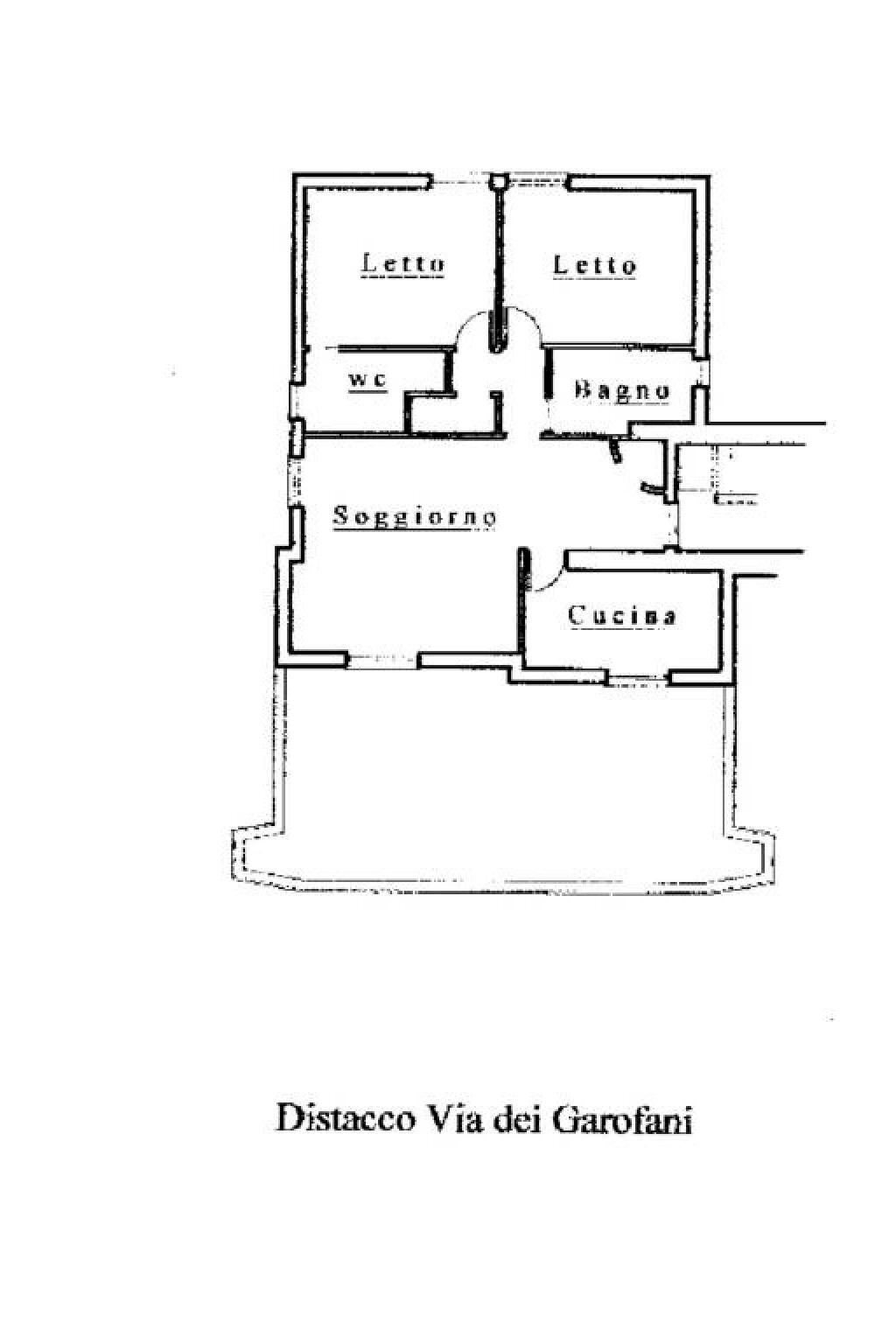 Trilocale via dei Garofani, 4, Nettuno - planimetria 1