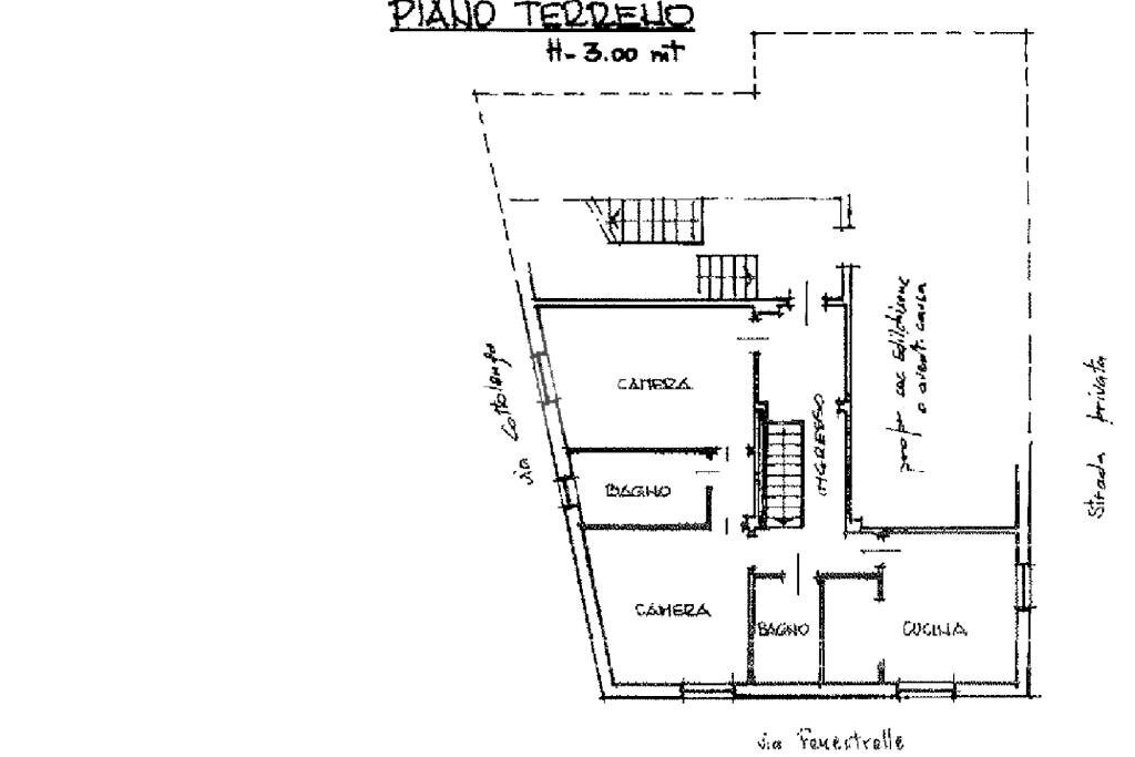 Three-room apartment Via Cottolengo, Pinerolo - floor plans 1
