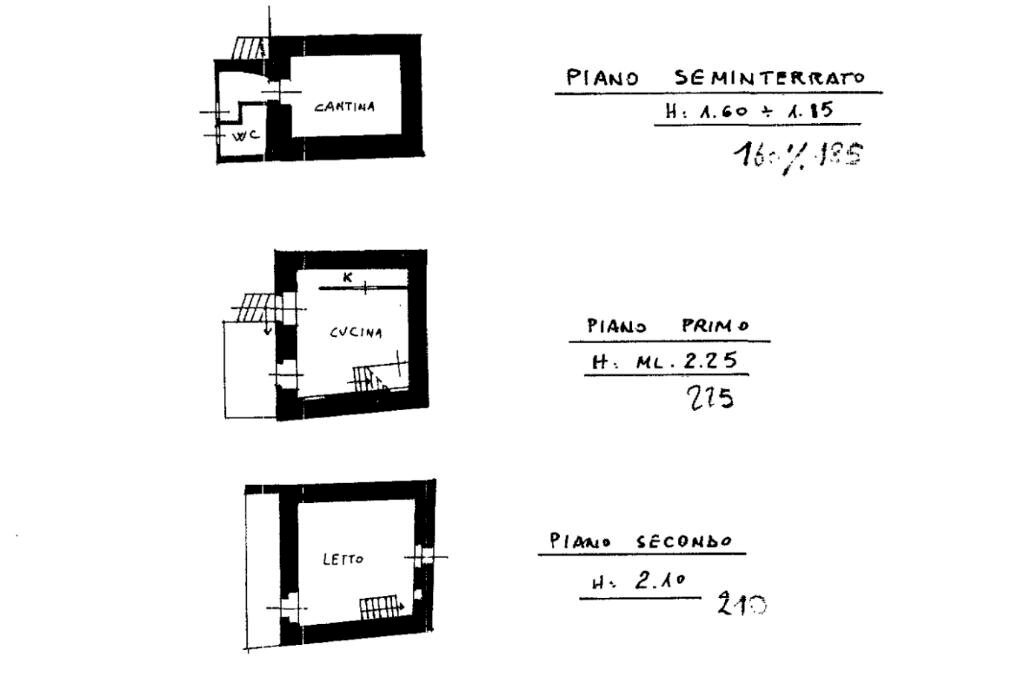 Semi-detached house Frazione fubina, Viù - floor plans 1