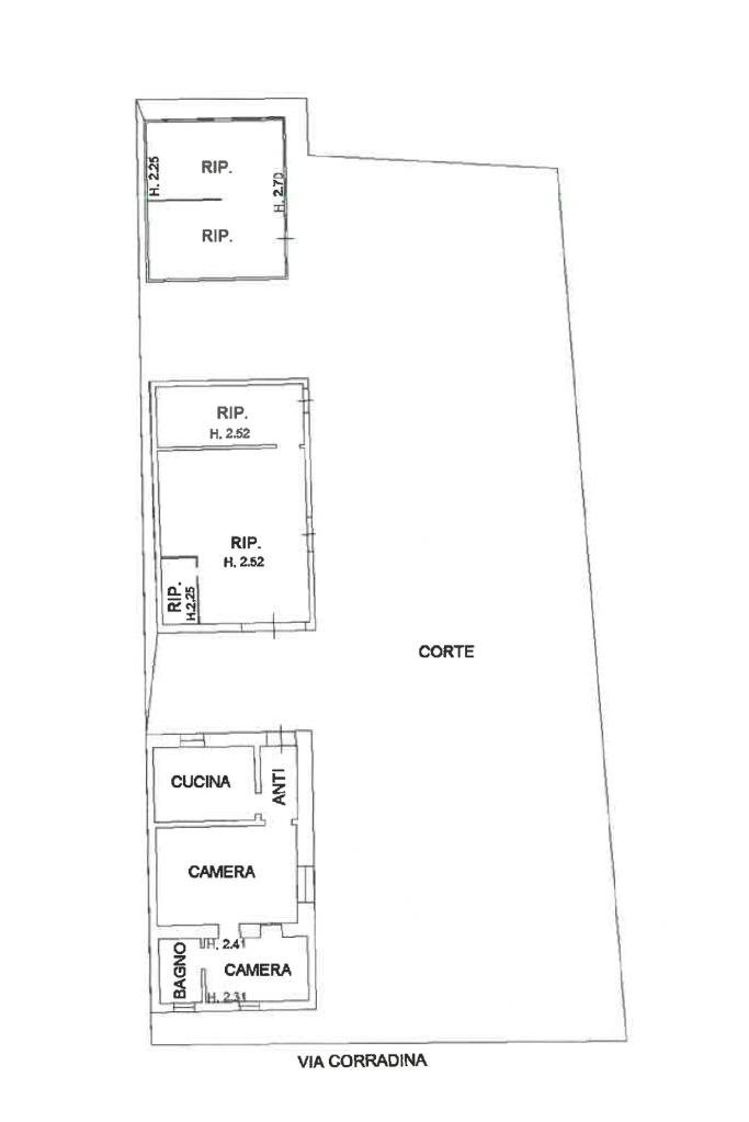 Casa semi indipendente Via Corradina, Cervia - planimetria 1