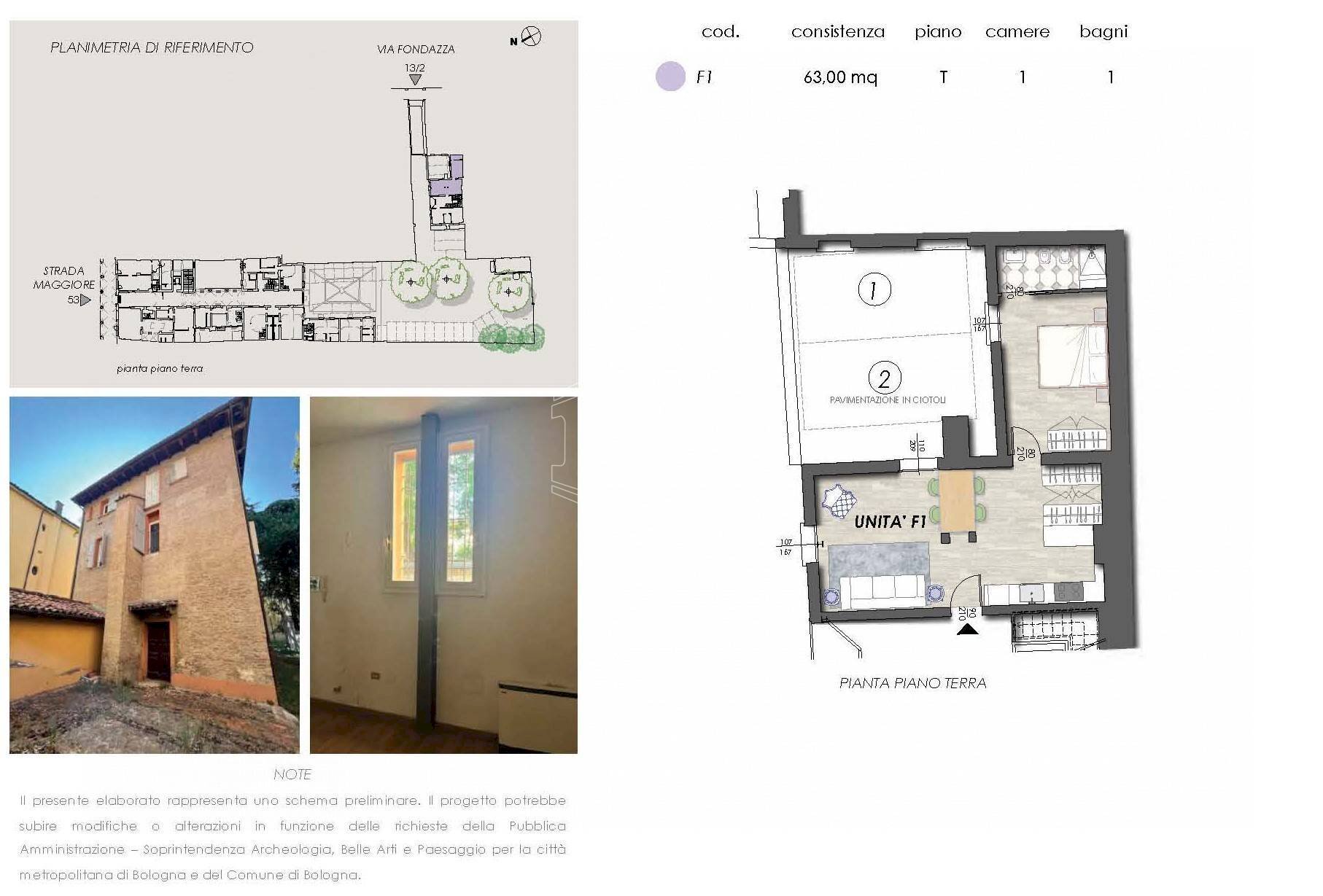 Bilocale Strada Maggiore, Bologna (zona Centro Storico) - planimetria 1
