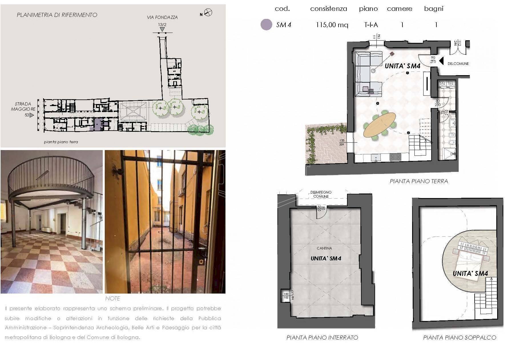 Trilocale Strada Maggiore, Bologna (zona Centro Storico) - planimetria 1