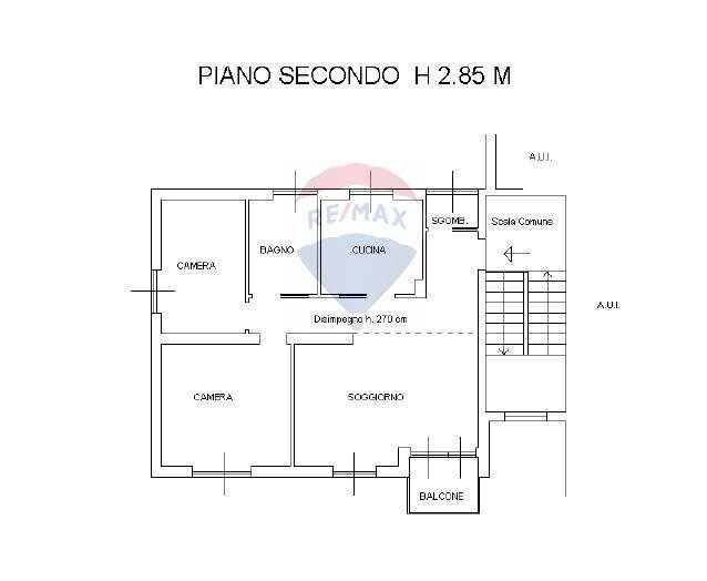 Pianta 2D - Trilocale via Verdi
 
95, Cocquio-Trevisago - planimetria 1