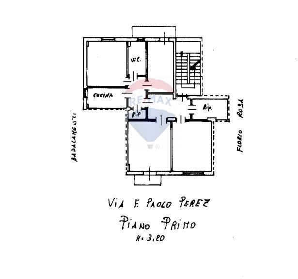 Pianta 2D - Quadrilocale Via Pererz
 
211, Palermo - planimetria 1