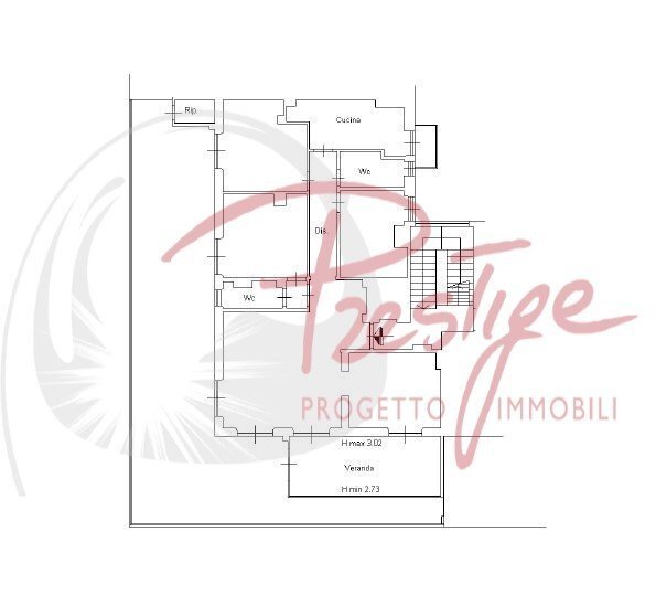 Attico via Vittorio Veneto, 104, La Spezia - planimetria 1