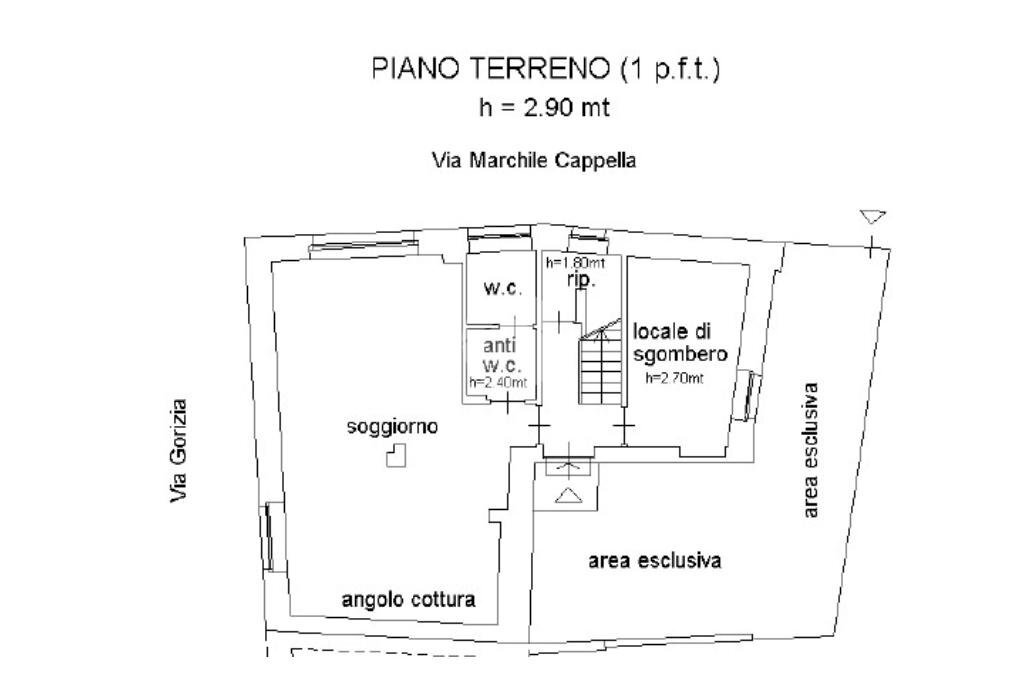 Semi-detached house Via Marchile Cappella, Piossasco - floor plans 1