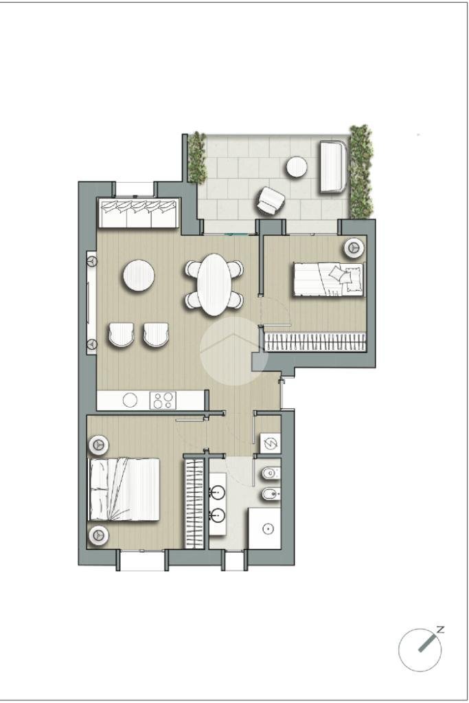 Trilocale Via Vincenzo da Seregno, Milano (zona Affori) - planimetria 1