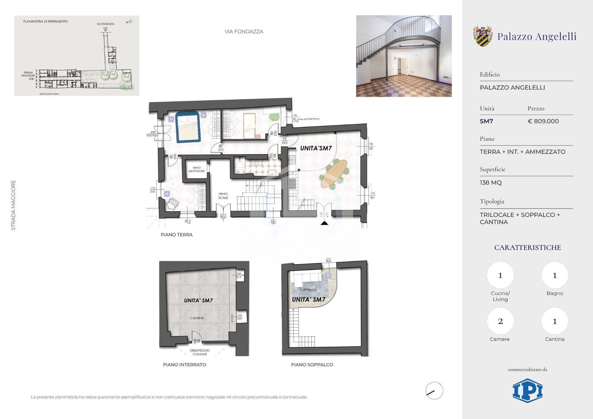 Four-room apartment Strada Maggiore, Bologna (neighborhood Centro Storico) - floor plans 1