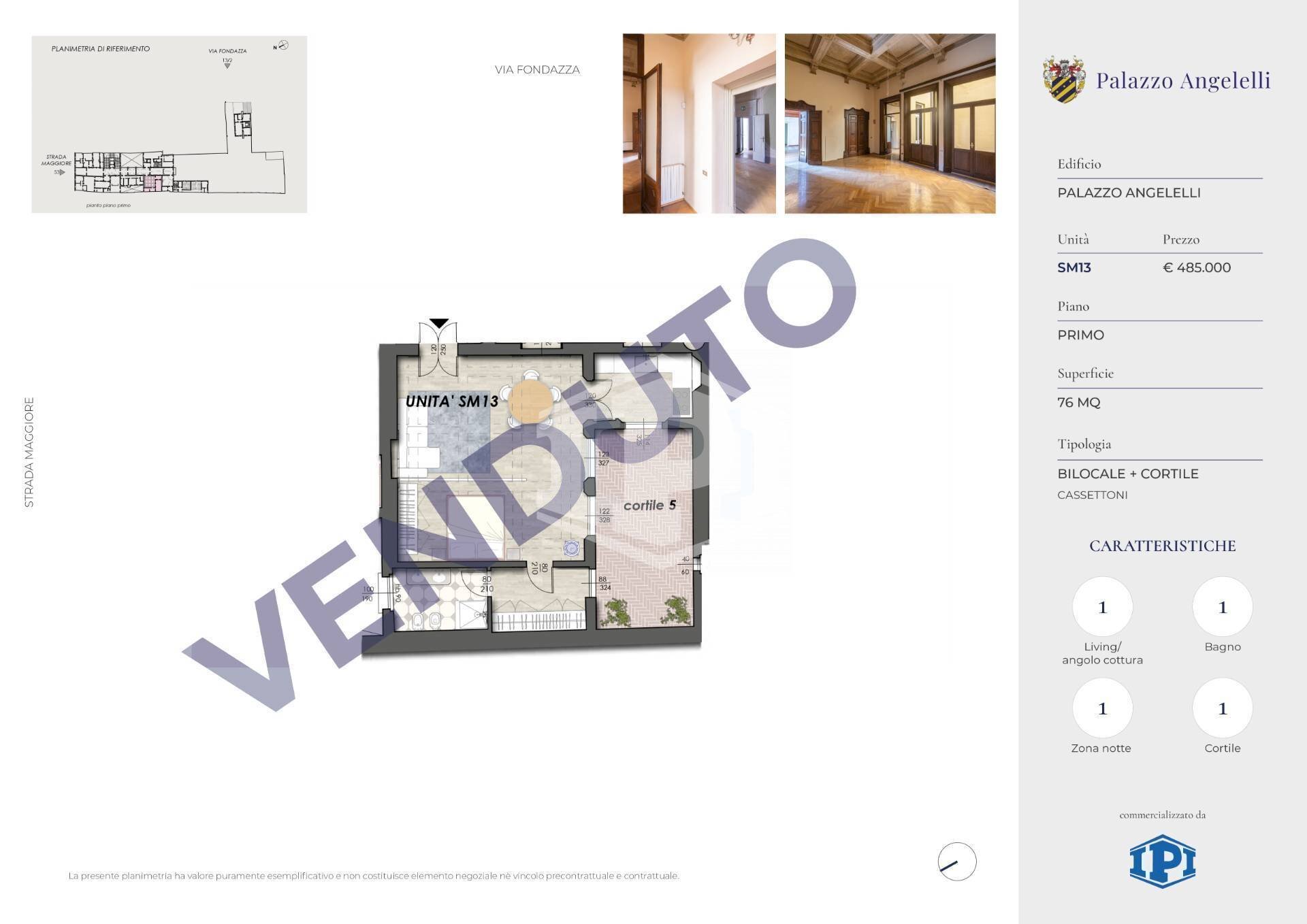 Two-room apartment Strada Maggiore, Bologna (neighborhood Centro Storico) - floor plans 1