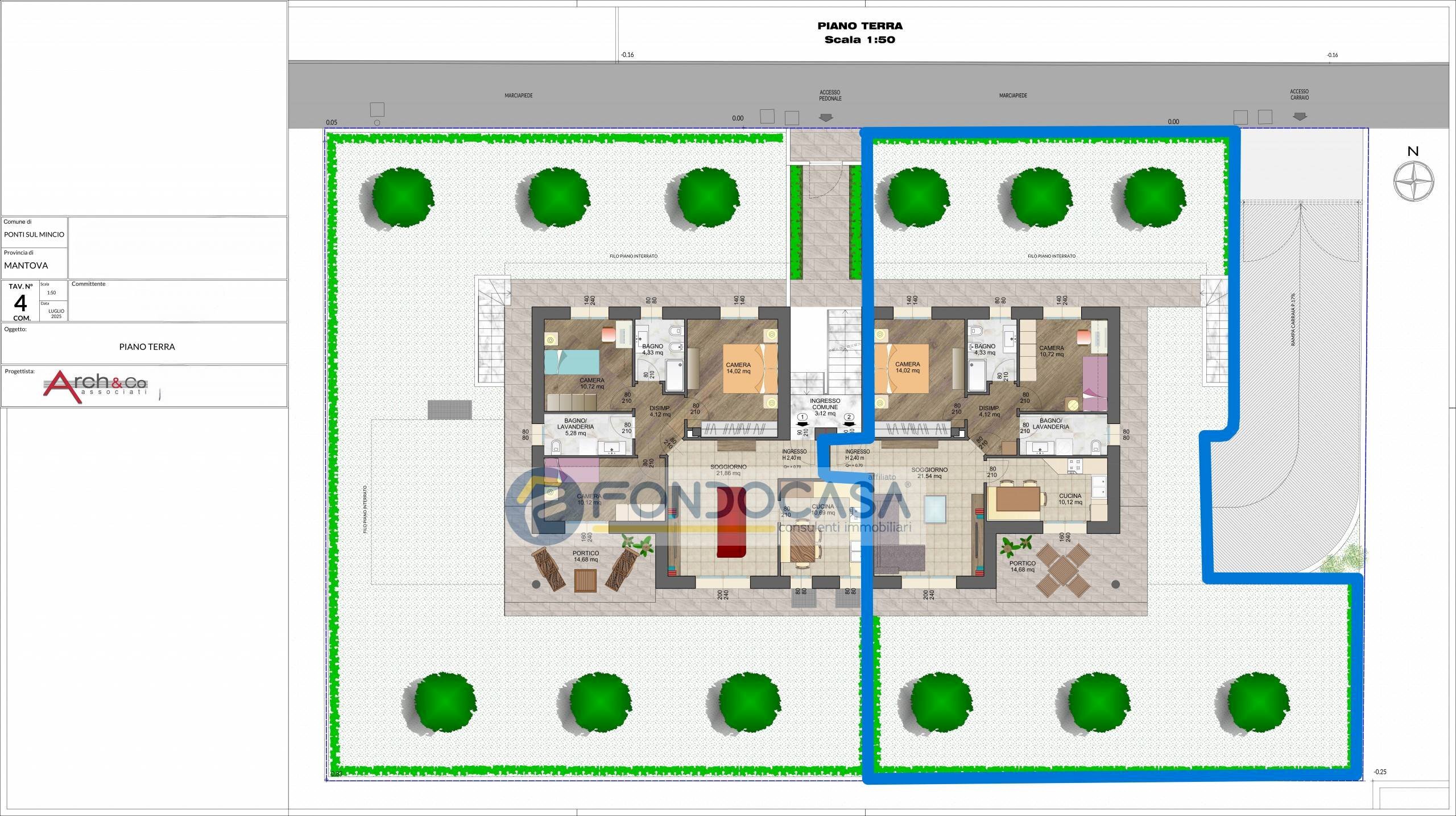 Foto 14 - Trilocale Ponti sul Mincio - planimetria 1